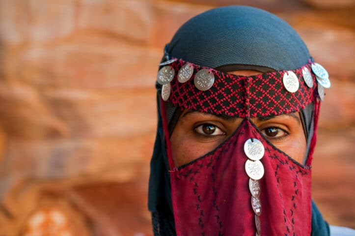 A Bedouin woman headshot.
