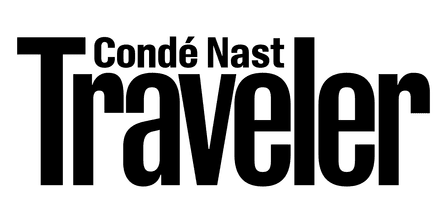 Condé Nast Traveler logo in black text on a white background, representing top travel expertise.